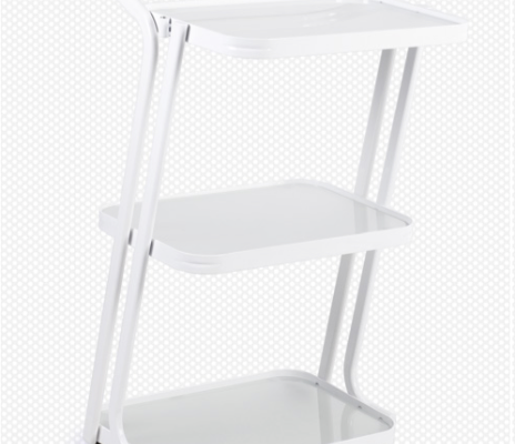 Carrito de estética de tres estantes de cristal templado - EST 25