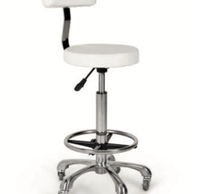 Taburete estética respaldo rectangular - EST 11