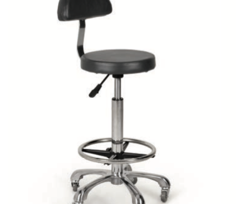 Taburete alto con respaldo semicircular - TAB 3-B