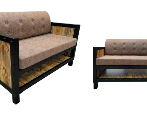 Sofá de dos plazas para barbería - ESP-16