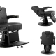 sillón de barbería negro robusto