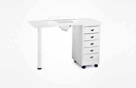 mesa de manicura aspiración color blanco