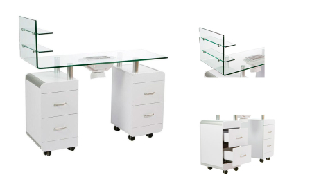 Mesa de manicura con expositor y cajones