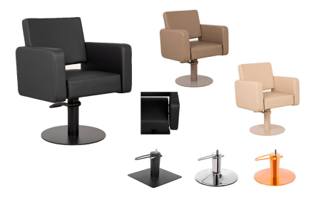 sillón peluquería formas rectas