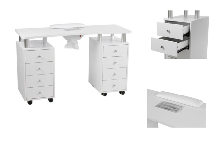 mesa de manicura con almacenaje