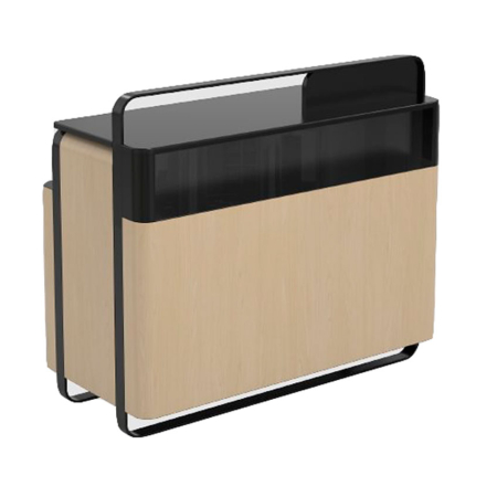 Mueble de recepción elegante con expositor
