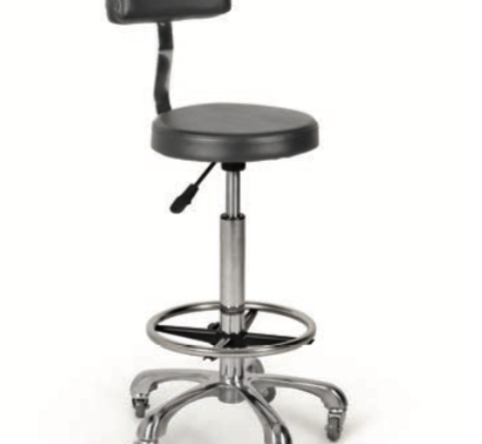 Taburete alto con respaldo rectangular - TAB 2B
