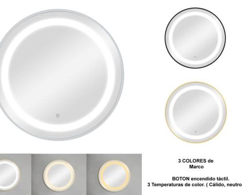 Tocador de peluquería circular retro-iluminado - TOCA-61