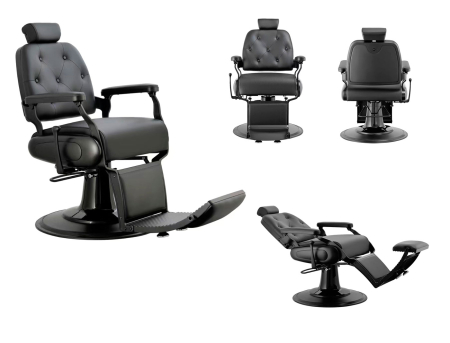 sillón barbero negro