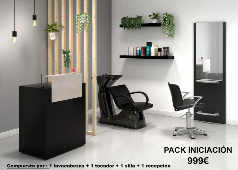pack mobiliario peluquería iniciación