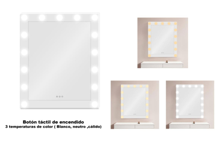 espejo de maquillaje tocador con luces
