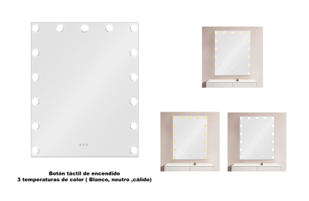 espejo de tocador maquillaje sin marco
