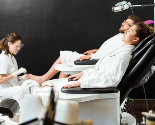 Sillón eléctrico en centro de estética